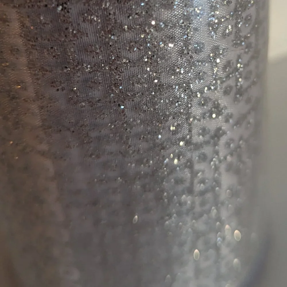 NWT Silver Glitter Extra Wide Christmas Ribbon Michael's Holiday Crafts Decor